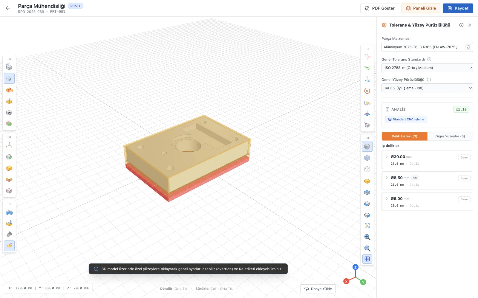 Tolerance & surface roughness